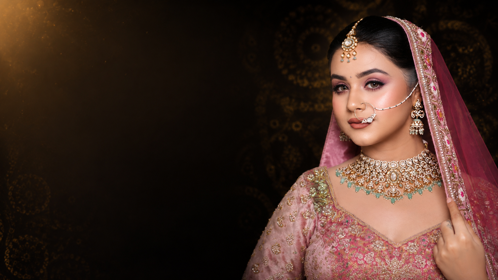 Luxury bridal makeup by Simran Kaur Makeup Studio in Shamli
